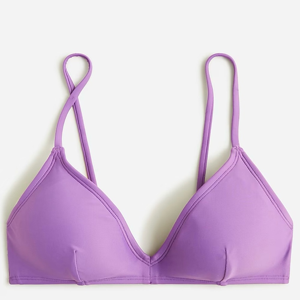 J. Crew French Bikini Top Viola Purple Size 2X